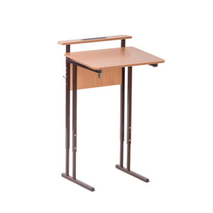 Конторка ученическая регулируемая по высоте и наклону крышки Стандарт 2-4 серый-коричневый